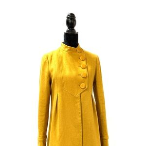 Mustard Yellow Wool Women's Coat